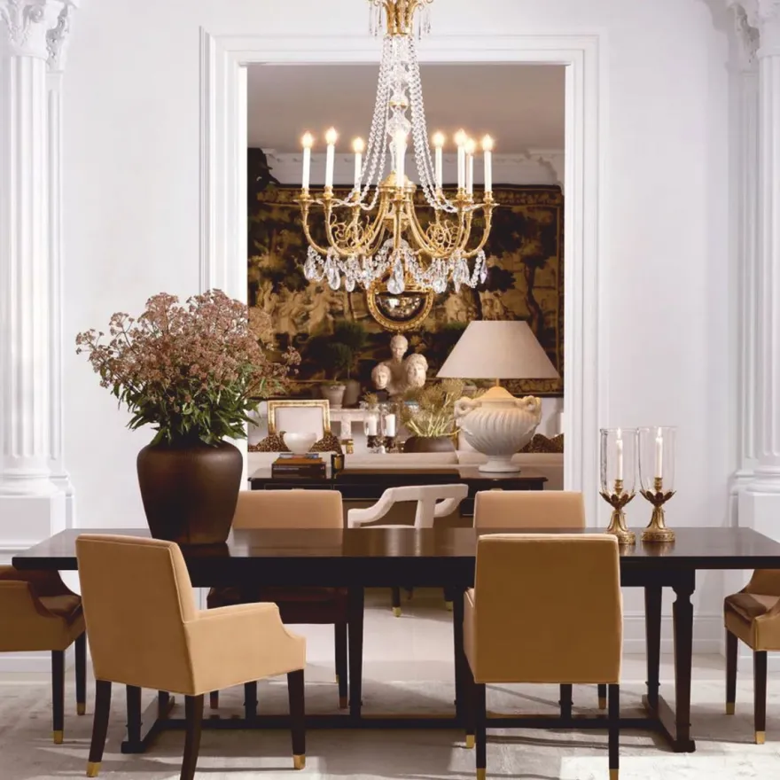 Casa Padrino Luxus Barock Kristall Kronleuchter Antik Gold Ø 80 x H. 116 cm - Luxus Qualität