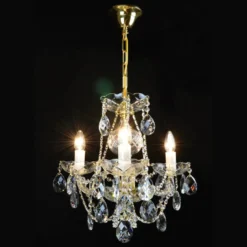 Casa Padrino Luxus Barock Kristall Tischleuchte Gold 40 x 20 x H. 35 cm - Prunkvolle Messing Tischleuchte mit böhmischem Kristallglas - Barock Möbel - Edel & Prunkvoll