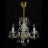 Casa Padrino Luxus Barock Kristall Kronleuchter Gold Ø 44 x H. 35 cm - Prunkvolle Messing Kronleuchter mit böhmischem Kristallglas - Barock Möbel - Edel & Prunkvoll