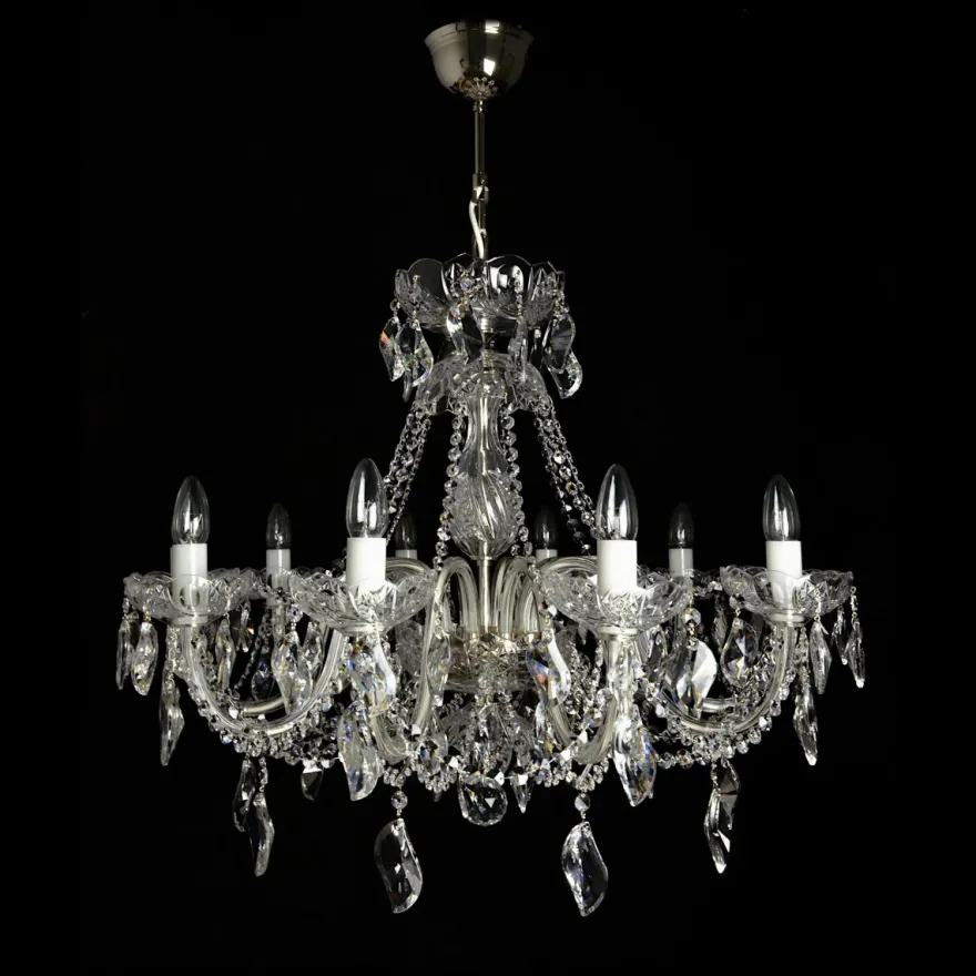 Casa Padrino Luxus Barock Kristall Deckenleuchte Ø 54 cm - Made in Italy