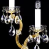 Casa Padrino Luxus Barock Kristall Tischleuchte Gold Ø 25 x H. 49 cm - Prunkvolle Schreibtischleuchte mit Böhmischem Kristallglas - Barock Kristall Leuchten