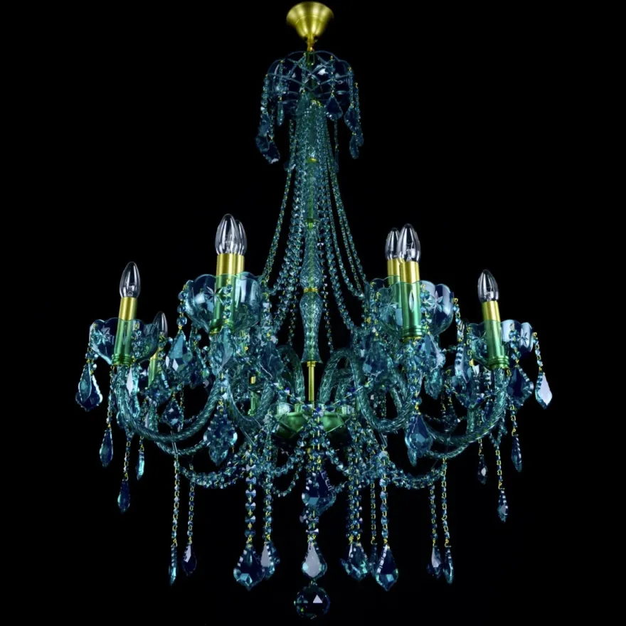 Casa Padrino Luxus Barock Kristall Kronleuchter Gold Ø 80 x H. 107 cm - Prunkvolle Messing Kronleuchter mit böhmischem Kristallglas - Barock Möbel - Edel & Prunkvoll