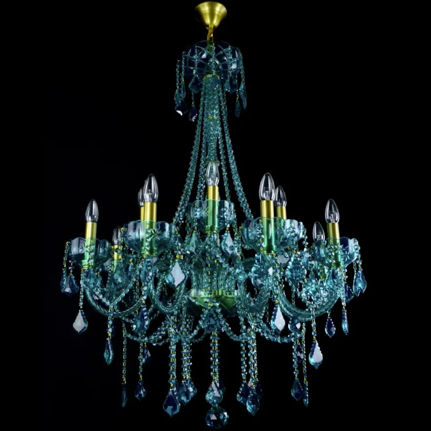 Casa Padrino Luxus Barock Kristall Kronleuchter Gold Ø 80 x H. 107 cm - Prunkvolle Messing Kronleuchter mit böhmischem Kristallglas - Barock Möbel - Edel & Prunkvoll