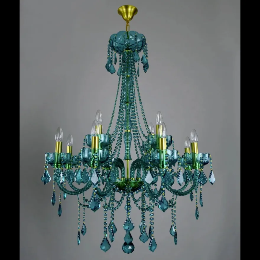 Casa Padrino Luxus Barock Kristall Kronleuchter Gold Ø 80 x H. 107 cm - Prunkvolle Messing Kronleuchter mit böhmischem Kristallglas - Barock Möbel - Edel & Prunkvoll