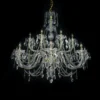 Casa Padrino Luxus Barock Kristall Kronleuchter Gold Ø 120 x H. 105 cm - Prunkvolle Messing Kronleuchter mit böhmischem Kristallglas - Barock Möbel - Edel & Prunkvoll