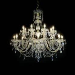 Casa Padrino Luxus Barock Kristall Kronleuchter Gold Ø 120 x H. 105 cm - Prunkvolle Messing Kronleuchter mit böhmischem Kristallglas - Barock Möbel - Edel & Prunkvoll