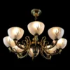 Casa Padrino Luxus Barock Kristall Deckenleuchte Gold Ø 66 x H. 27 cm - Prunkvolle Messing Deckenleuchte mit böhmischem Kristallglas - Barock Möbel - Edel & Prunkvoll
