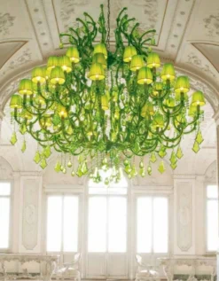 Casa Padrino Luxus Barock Kristall Kronleuchter Grün Ø 190 x H. 170 cm - Riesiger Venezianischer Kronleuchter - Schloss Kronleuchter - Palast Kronleuchter - Luxus Qualität - Made in Italy