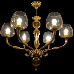 Casa Padrino Luxus Barock Kristall Kronleuchter Gold Ø 84 x H. 77 cm - Prunkvolle Messing Kronleuchter mit böhmischem Kristallglas - Barock Möbel - Edel & Prunkvoll
