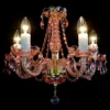 Casa Padrino Luxus Barock Kristall Kronleuchter Gold Ø 45 x H. 38 cm - Prunkvolle Messing Kronleuchter mit böhmischem Kristallglas - Barock Möbel - Edel & Prunkvoll