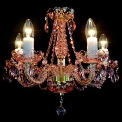 Casa Padrino Luxus Barock Kristall Kronleuchter Gold Ø 45 x H. 38 cm - Prunkvolle Messing Kronleuchter mit böhmischem Kristallglas - Barock Möbel - Edel & Prunkvoll