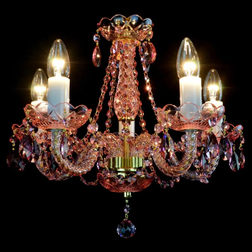 Casa Padrino Luxus Barock Kristall Kronleuchter Gold Ø 45 x H. 38 cm - Prunkvolle Messing Kronleuchter mit böhmischem Kristallglas - Barock Möbel - Edel & Prunkvoll