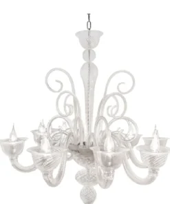 Casa Padrino Luxus Barock Kristall Kronleuchter Silber Ø 80 cm - Prunkvoller Wohnzimmer Kronleuchter im Barockstil - Hotel Kronleuchter - Barock Kristall Leuchten - Barock Interior