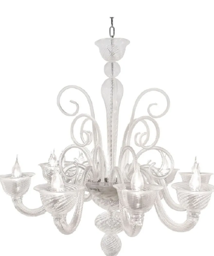 Casa Padrino Luxus Barock Kristall Kronleuchter Silber Ø 80 cm - Prunkvoller Wohnzimmer Kronleuchter im Barockstil - Hotel Kronleuchter - Barock Kristall Leuchten - Barock Interior