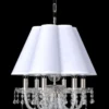 Casa Padrino Luxus Barock Kristall Hängeleuchte Silber / Weiß Ø 45 x H. 66 cm - Prunkvolle Hängelampe mit Böhmischem Kristallglas - Luxus Hängeleuchten im Barockstil - Edel & Prunkvoll