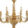 Casa Padrino Luxus Barock Kronleuchter Gold Ø 80 x H. 90 cm - Prunkvoller Hotel & Restaurant Kronleuchter