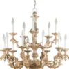 Casa Padrino Luxus Barock Kronleuchter Antik Silber Ø 84 x H. 93 cm - Prunkvoller Barockstil Wohnzimmer Kronleuchter - Edel & Prunkvoll - Luxus Qualität - Made in Italy