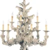 Casa Padrino Luxus Barock Kronleuchter mit dekorativen Tauben Antik Grau Ø 87 x H. 107 cm - Prunkvoller Barockstil Wohnzimmer Kronleuchter - Edel & Prunkvoll - Luxus Qualität - Made in Italy