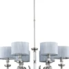 Casa Padrino Luxus Barock Kronleuchter Matt Silber / Grau Ø 76 cm