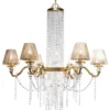 Casa Padrino Luxus Barock Kronleuchter Gold Ø 93 x H. 100 cm - Prunkvoller Lüster mit edlem Swarovski Kristallglas - Barock Möbel - Edel & Prunkvoll