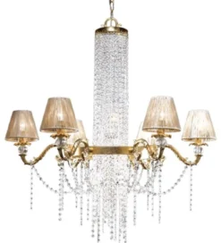 Casa Padrino Luxus Barock Kronleuchter Gold Ø 93 x H. 100 cm - Prunkvoller Lüster mit edlem Swarovski Kristallglas - Barock Möbel - Edel & Prunkvoll