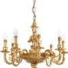 Casa Padrino Luxus Barock Kronleuchter Antik Gold Ø 59 x H. 55 cm - Prunkvoller Barockstil Wohnzimmer Kronleuchter - Edel & Prunkvoll - Luxus Qualität - Made in Italy
