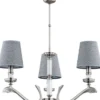 Casa Padrino Luxus Barock Kronleuchter Matt Silber / Grau Ø 69 cm