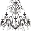 Casa Padrino Luxus Barock Kronleuchter mit Swarovski Kristallglas Anthrazit Ø 90 x H. 100 cm - Hotel & Restaurant Kronleuchter - Edel & Prunkvoll - Luxus Qualität - Made in Italy