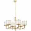 Casa Padrino Luxus Barock Kronleuchter Matt Gold Ø 76 x H. 70 cm