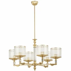 Casa Padrino Luxus Barock Kronleuchter Matt Gold Ø 76 x H. 70 cm