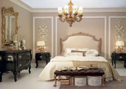 Casa Padrino Luxus Barock Kronleuchter Naturfarben / Braun / Creme Ø 79 x H. 82 cm - Prunkvoller Barockstil Wohnzimmer Kronleuchter - Edel & Prunkvoll - Luxus Qualität - Made in Italy