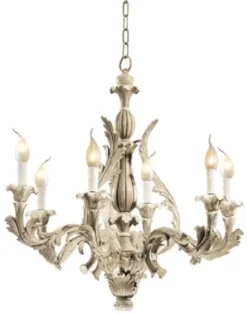 Casa Padrino Luxus Barock Kronleuchter Antik Grau Ø 74 x H. 69 cm - Prunkvoller Barockstil Wohnzimmer Kronleuchter - Edel & Prunkvoll - Luxus Qualität - Made in Italy