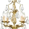 Casa Padrino Luxus Barock Kronleuchter Gold Ø 35 x H. 50 cm - Eleganter Lüster im Barockstil - Barock Wohnzimmer Leuchten