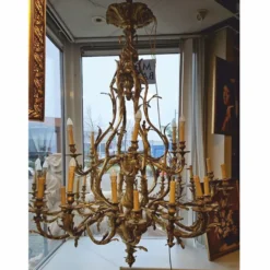 Casa Padrino Luxus Barock Kronleuchter Antik Bronze Ø 145 x H. 180 cm - Barock Möbel