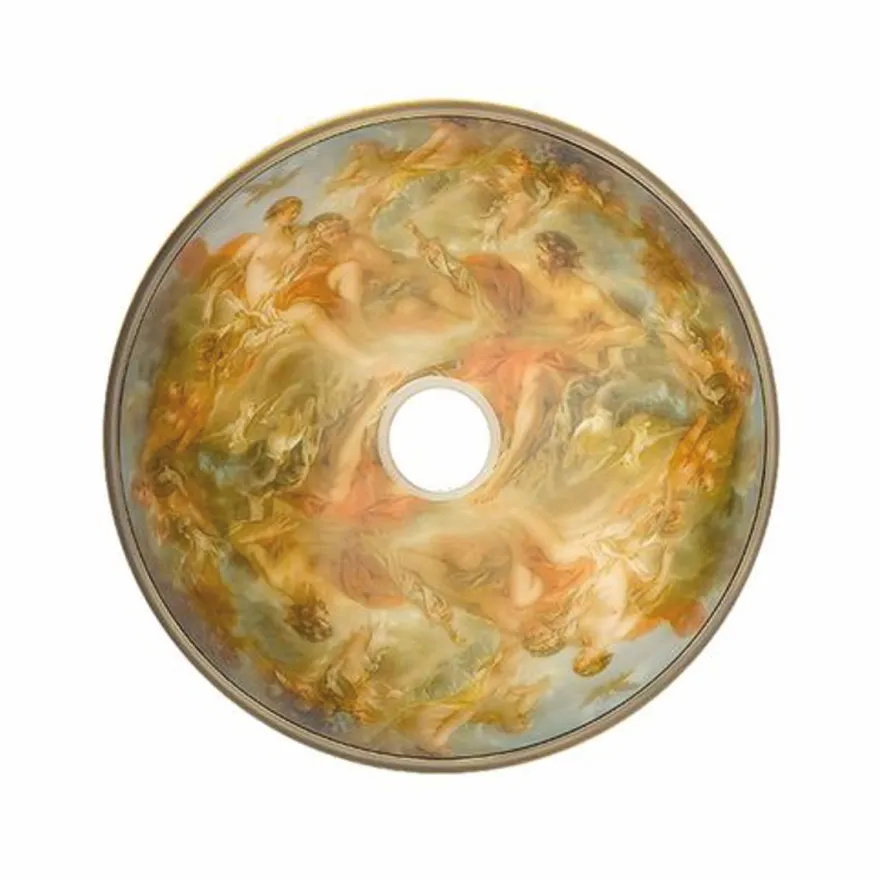 Casa Padrino Luxus Barock Kronleuchter Messing mit Patina Ø 101,5 x H. 80 cm