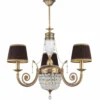 Casa Padrino Luxus Barock Kronleuchter Messing mit Patina / Dunkelbraun / Gold Ø 80 cm