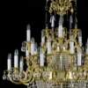 Casa Padrino Luxus Barock Kronleuchter Gold Ø 120 x H. 135 cm - Prunkvoller Messing Kronleuchter mit Böhmischem Kristallglas - Edel & Prunkvoll