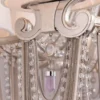 Casa Padrino Luxus Barock Kronleuchter Silber / Creme Ø 66 x H. 104 cm - Prunkvoller Hotel & Restaurant Kronleuchter im Barockstil