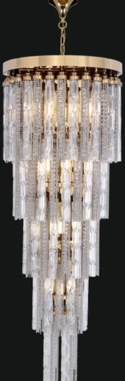 Casa Padrino Luxus Barock LED Kronleuchter Gold Ø 50 x H. 80 cm - Prunkvoller Kronleuchter im Barockstil - Luxus Qualität