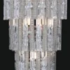 Casa Padrino Luxus Barock LED Kronleuchter Silber Ø 50 x H. 80 cm - Prunkvoller Kronleuchter im Barockstil - Luxus Qualität