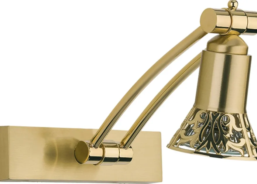 Casa Padrino Luxus Barock LED Wandleuchte / Leseleuchte Gold H. 20 cm