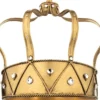 Casa Padrino Luxus Barock LED Wandleuchte Krone Gold 34 x 18 x H. 32 cm - Handgefertigte Metall Wandlampe mit Swarovski Kristallglas - Barock Wandleuchten