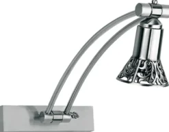 Casa Padrino Luxus Barock LED Wandleuchte / Leseleuchte Silber H. 35 cm
