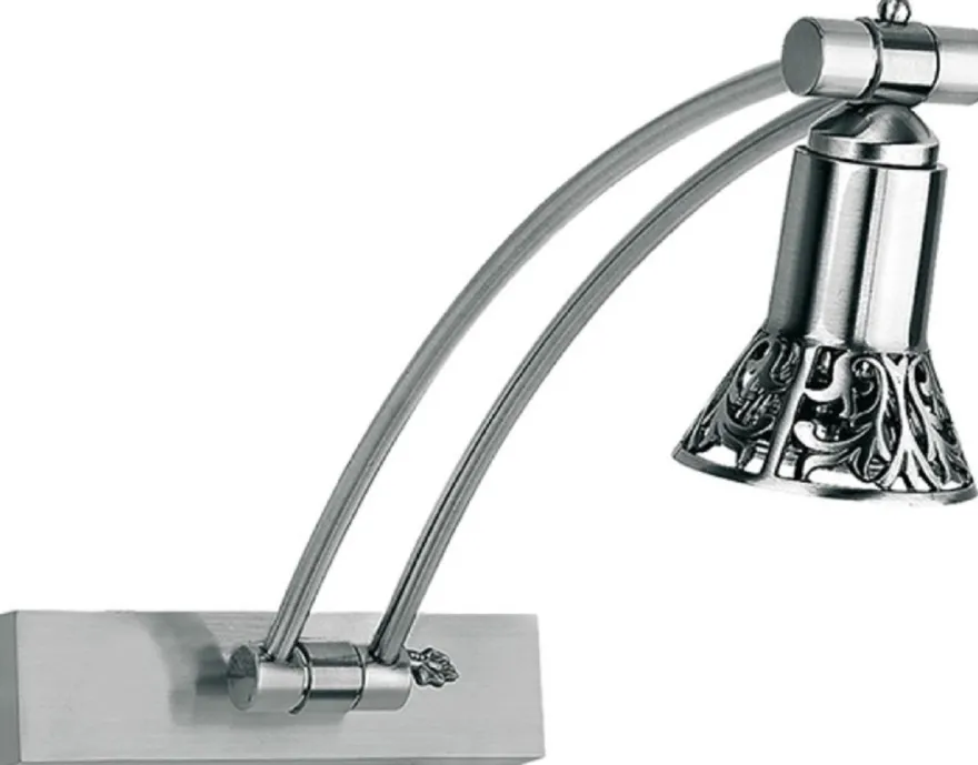 Casa Padrino Luxus Barock LED Wandleuchte / Leseleuchte Silber H. 35 cm