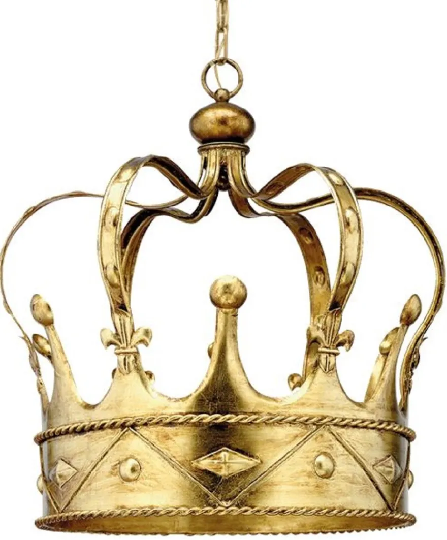 Casa Padrino Luxus Barock LED Kronleuchter Krone Gold Ø 50 x H. 60 cm - Handgefertigter Metall Lüster im Barockstil - Barock LED Leuchten