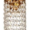 Casa Padrino Luxus Barock LED Kronleuchter Gold Ø 11 x H. 50 cm - Prunkvoller Lüster mit edlem Swarovski Kristallglas - Barock Möbel - Edel & Prunkvoll