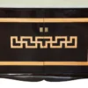 Casa Padrino Luxus Barock Likörschrank Schwarz / Naturfarben / Creme 110 x 55 x H. 87 cm - Massivholz Barschrank - Schnapsschrank mit Marmorplatte - Bar Möbel im Barockstil