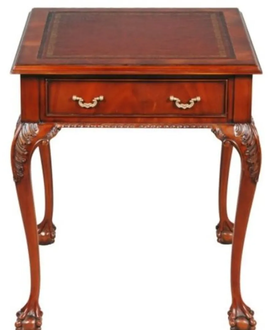 Casa Padrino Luxus Barock Mahagoni Beistelltisch Rotbraun / Braun 56 x 56 x H. 66 cm - Barock & Jugendstil Wohnzimmermöbel