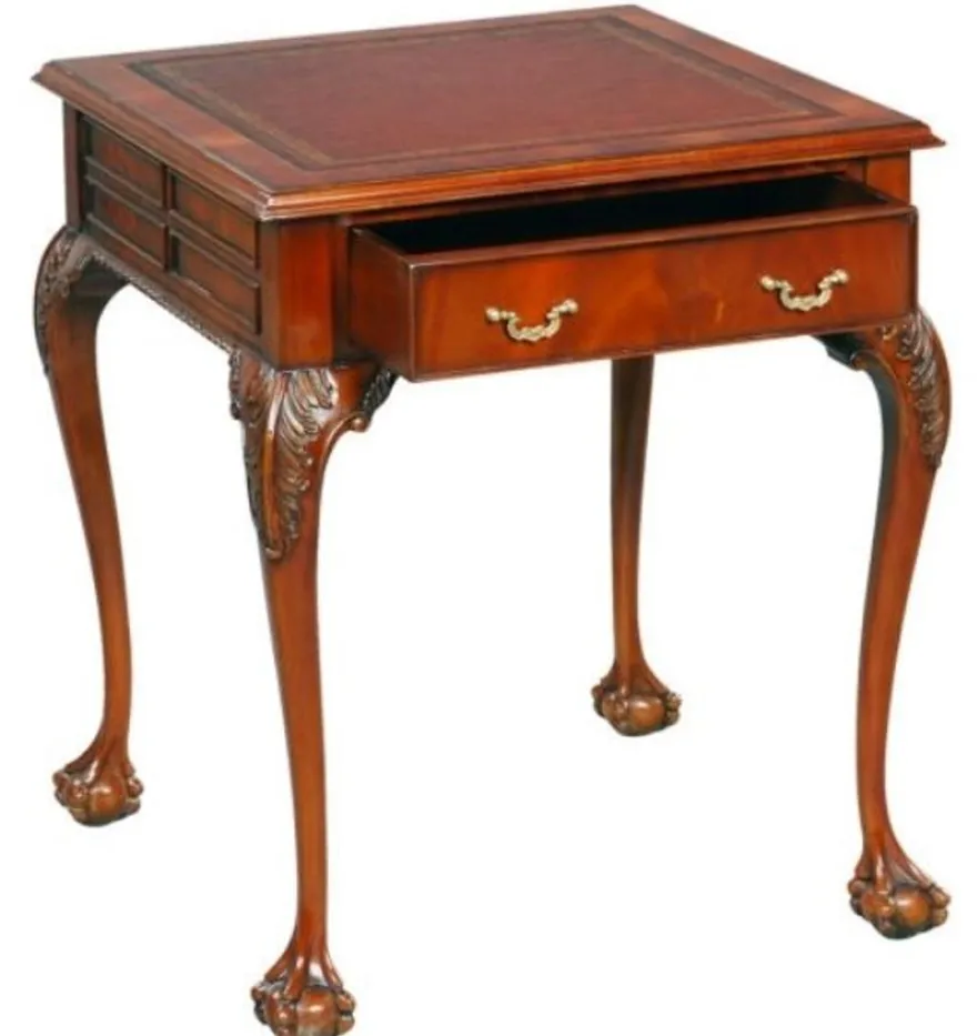 Casa Padrino Luxus Barock Mahagoni Beistelltisch Rotbraun / Braun 56 x 56 x H. 66 cm - Barock & Jugendstil Wohnzimmermöbel