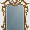 Casa Padrino Luxus Barock Mahagoni Spiegel Antik Gold 100 x 4 x H. 159 cm - Prunkvoller handgeschnitzter Wandspiegel im Barockstil - Antik Stil Garderoben Spiegel - Wohnzimmer Spiegel - Barock Möbel